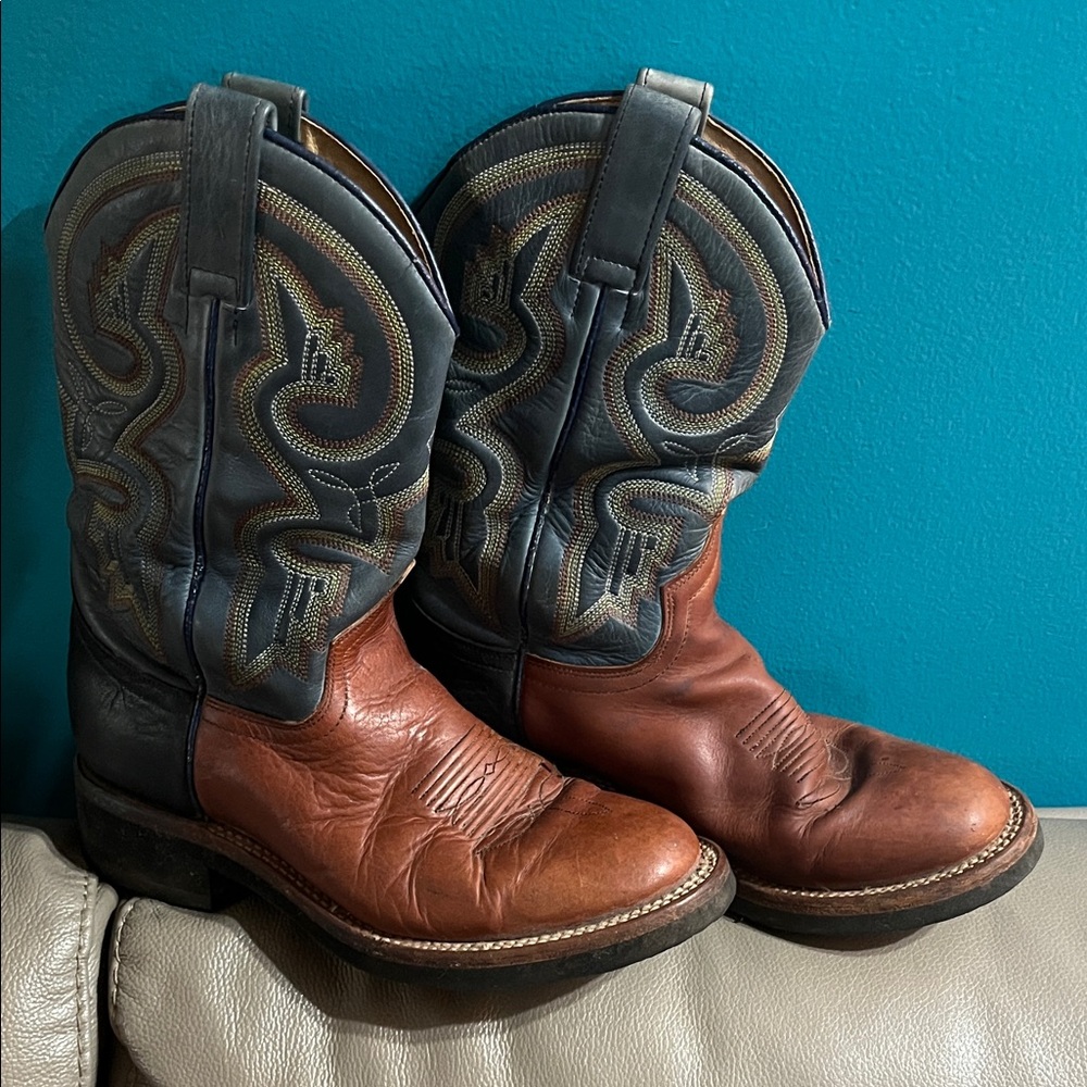 Roper Brown and Teal Cowboy Boots women’s UK 8.5 US 9.5